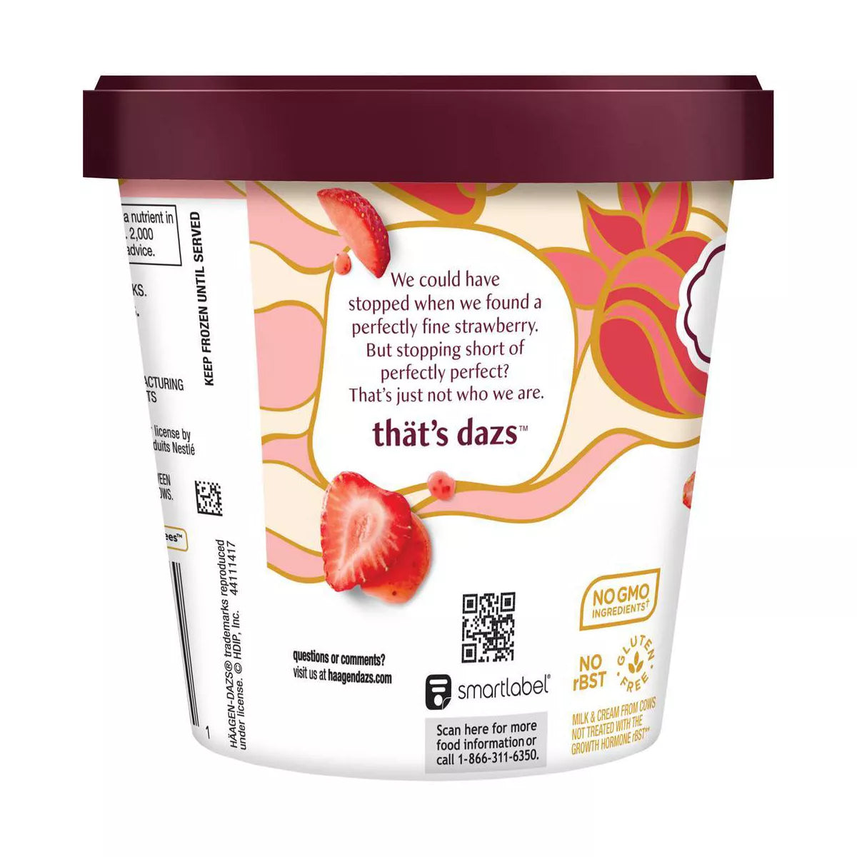 Haagen-Dazs Strawberry Ice Cream - 14oz