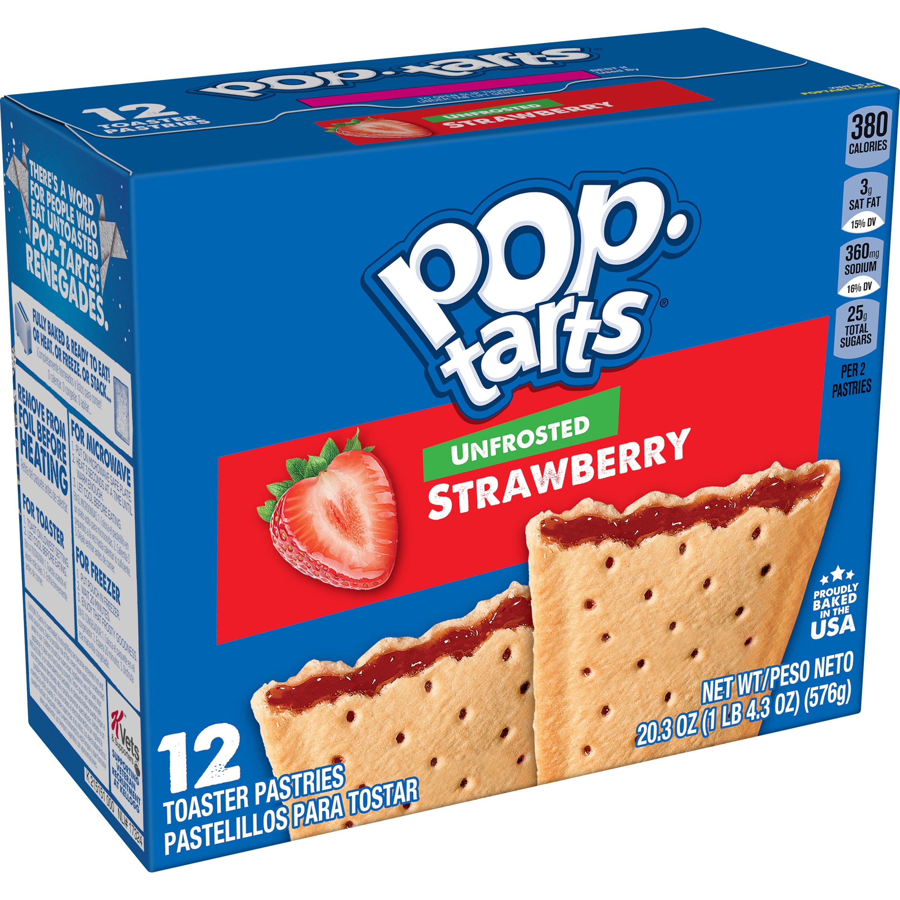 Pop Tarts Unfrosted Strawberry