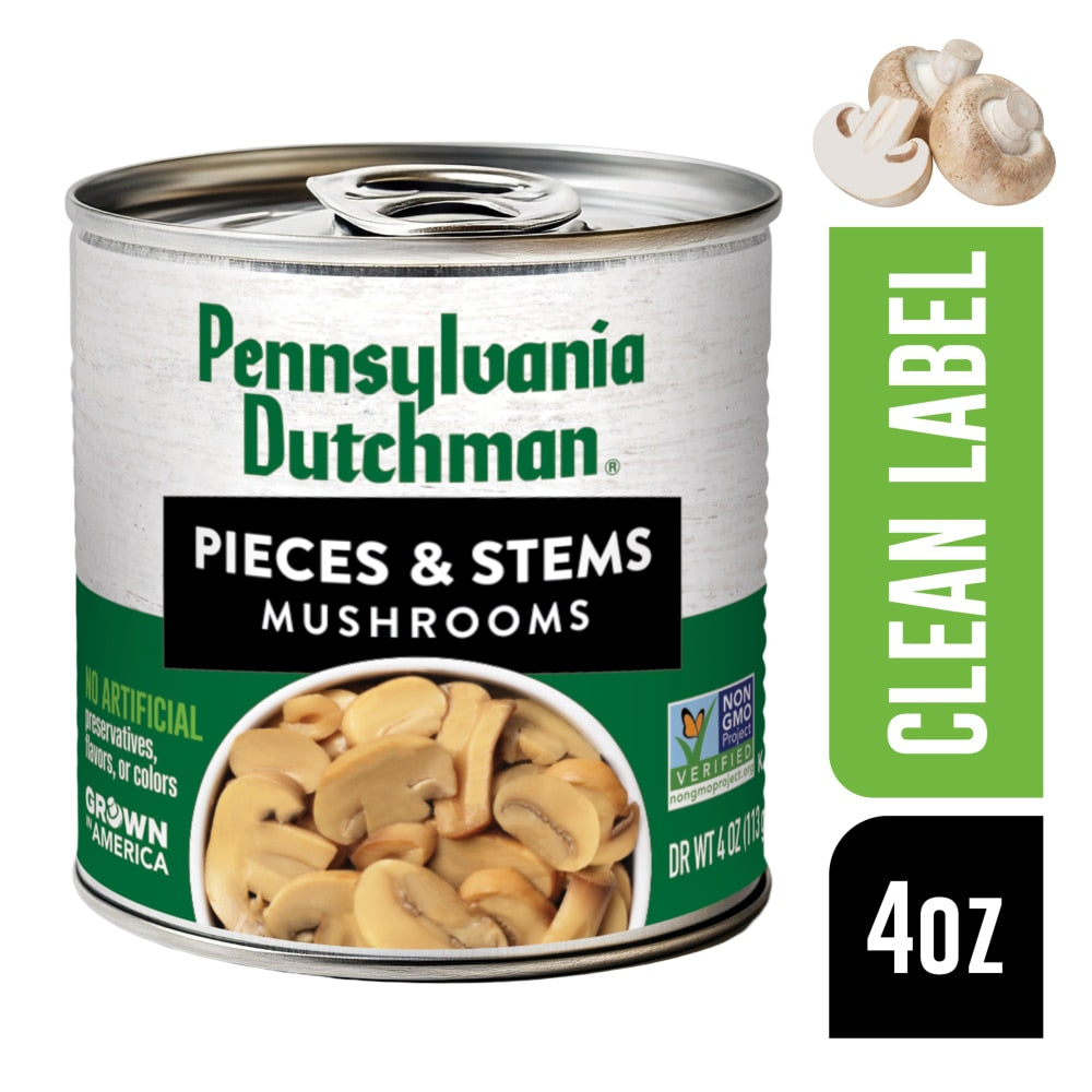 Pennsylvania Dutchman Mushrooms Stems and Pieces 4 Oz