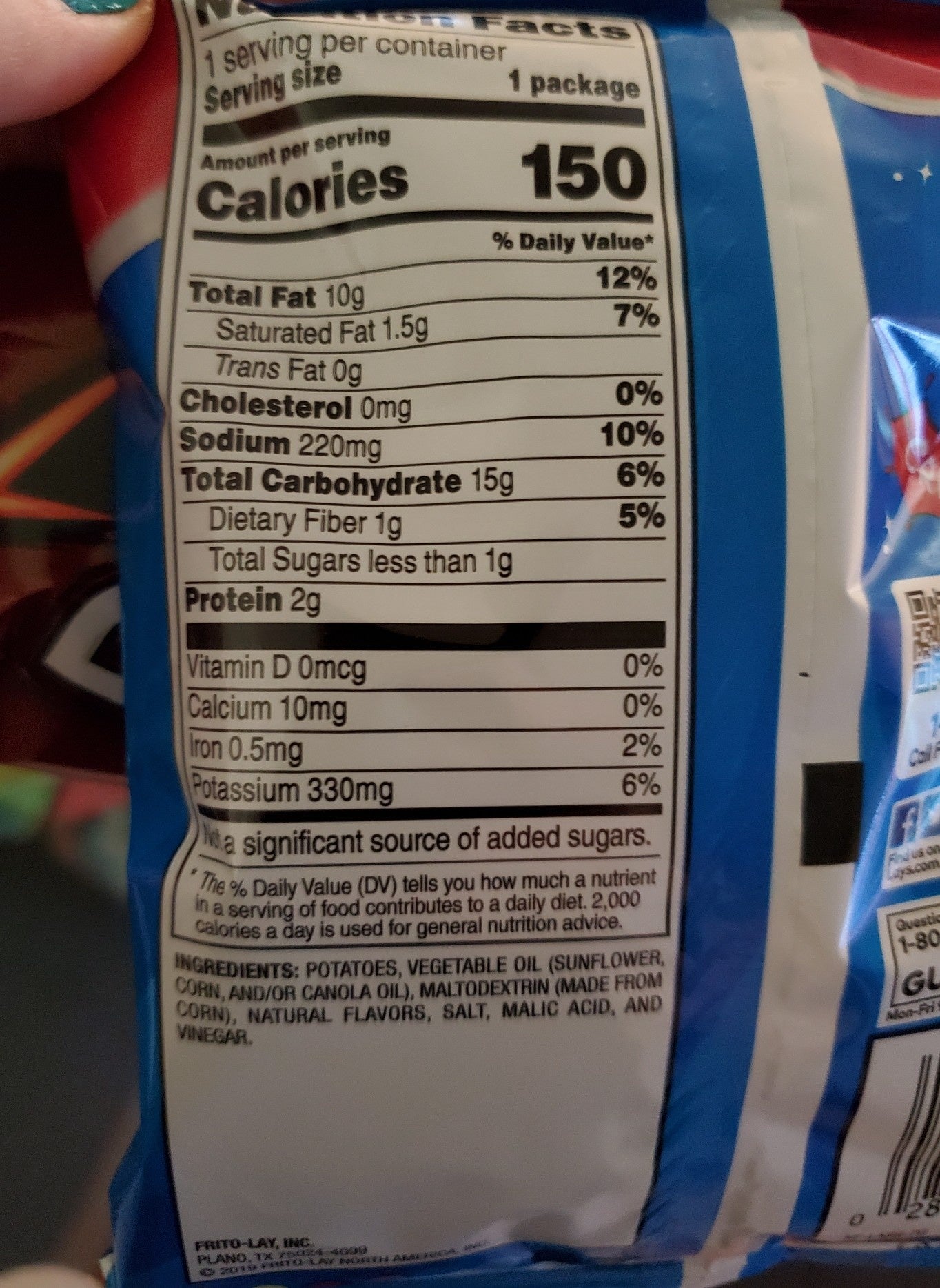 Lays Salt and Vinegar Potato Chips