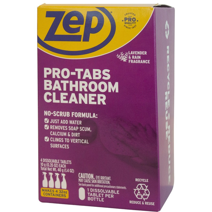 Zep Pro-Tabs Bathroom Cleaner Tablets Lavender & Rain - 4 Count