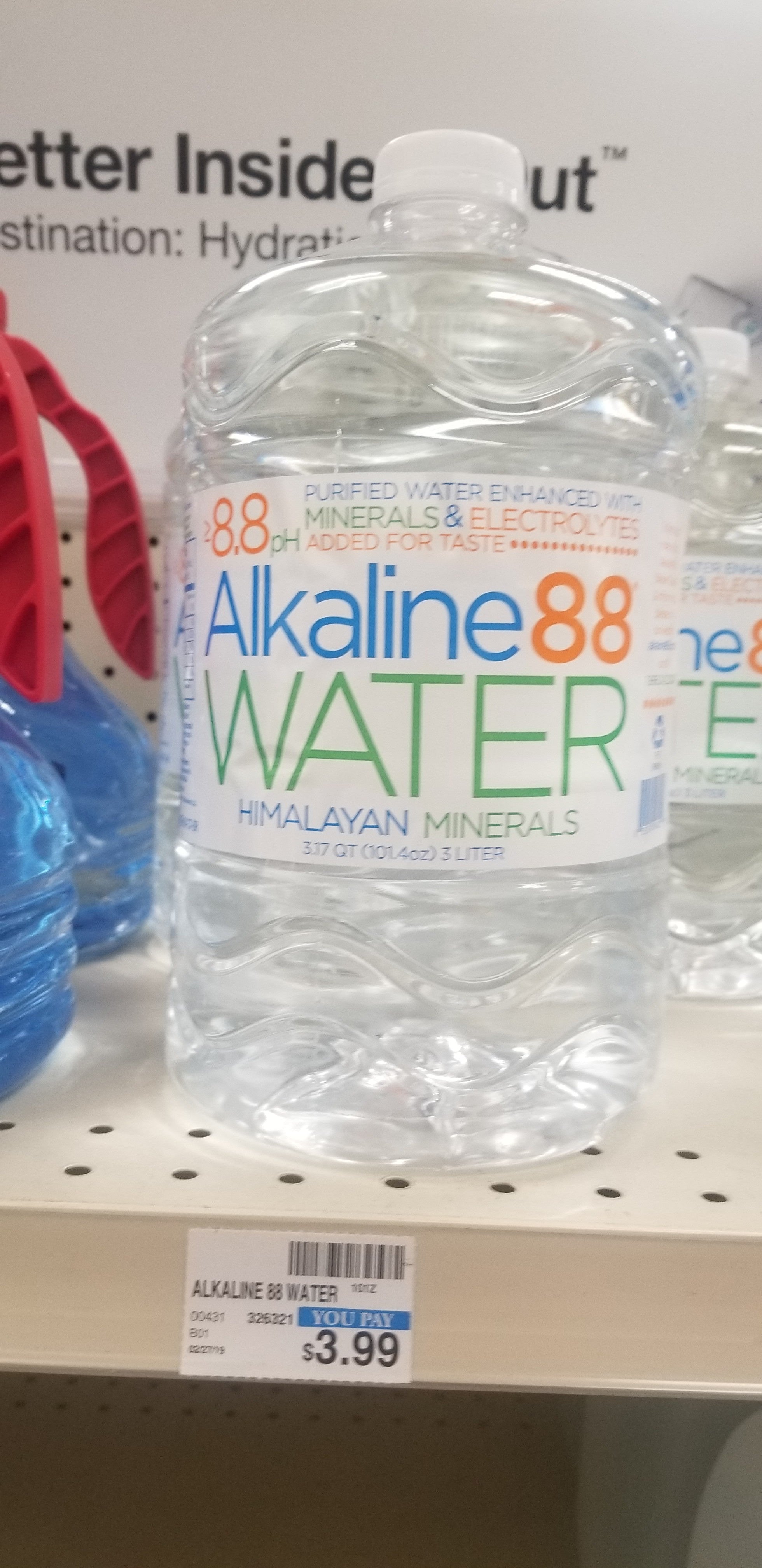 Alkaline Enhanced Alkaline Water pH 9.5+ - 1 Gallon