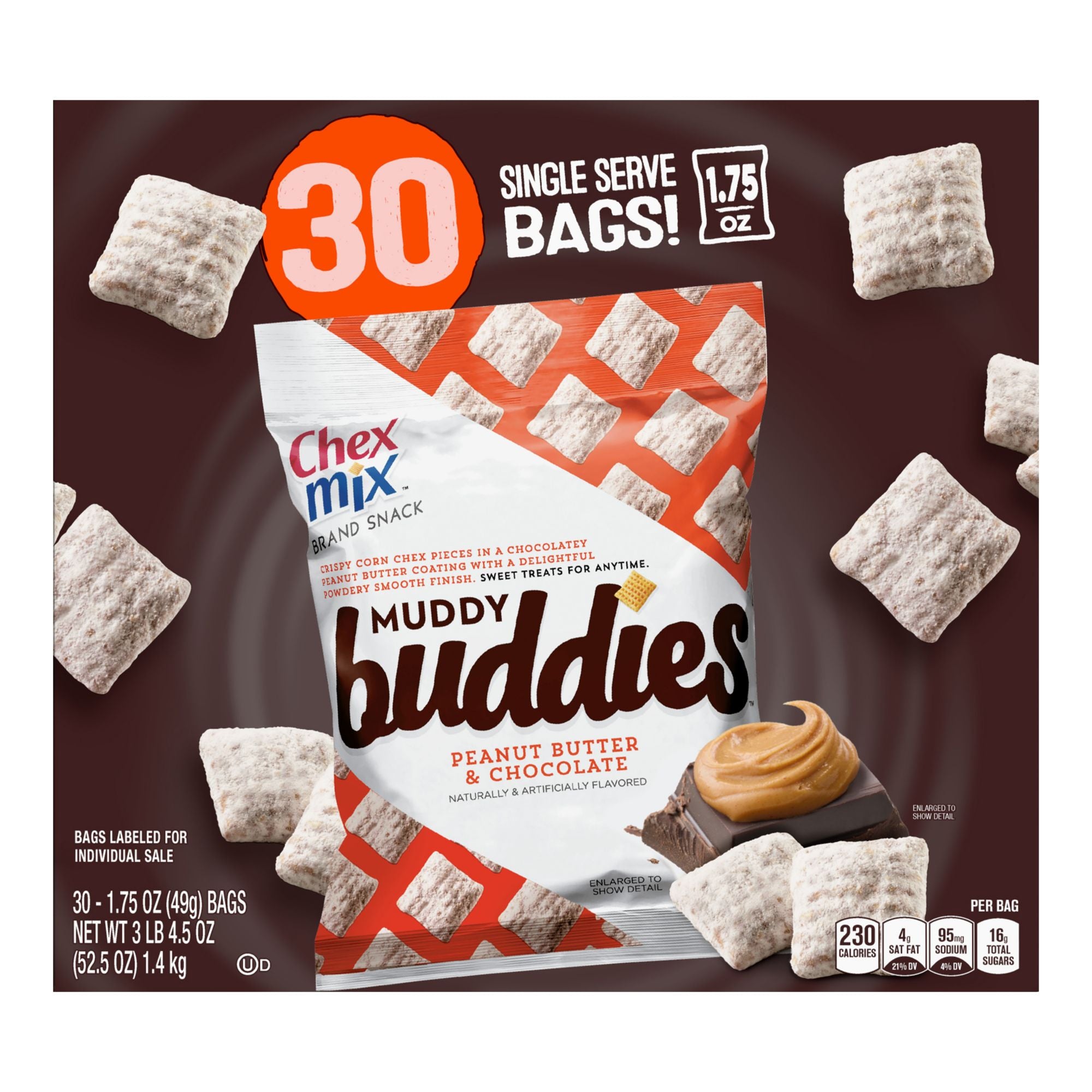 Chex Mix Muddy Buddies:Peanut Butter & Chocolate