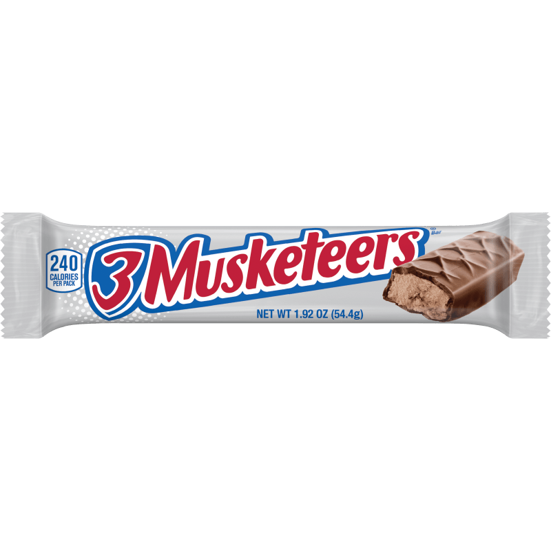 3 Musketeers Chocolate Bar - Full Size Candy Bar 1.92 oz