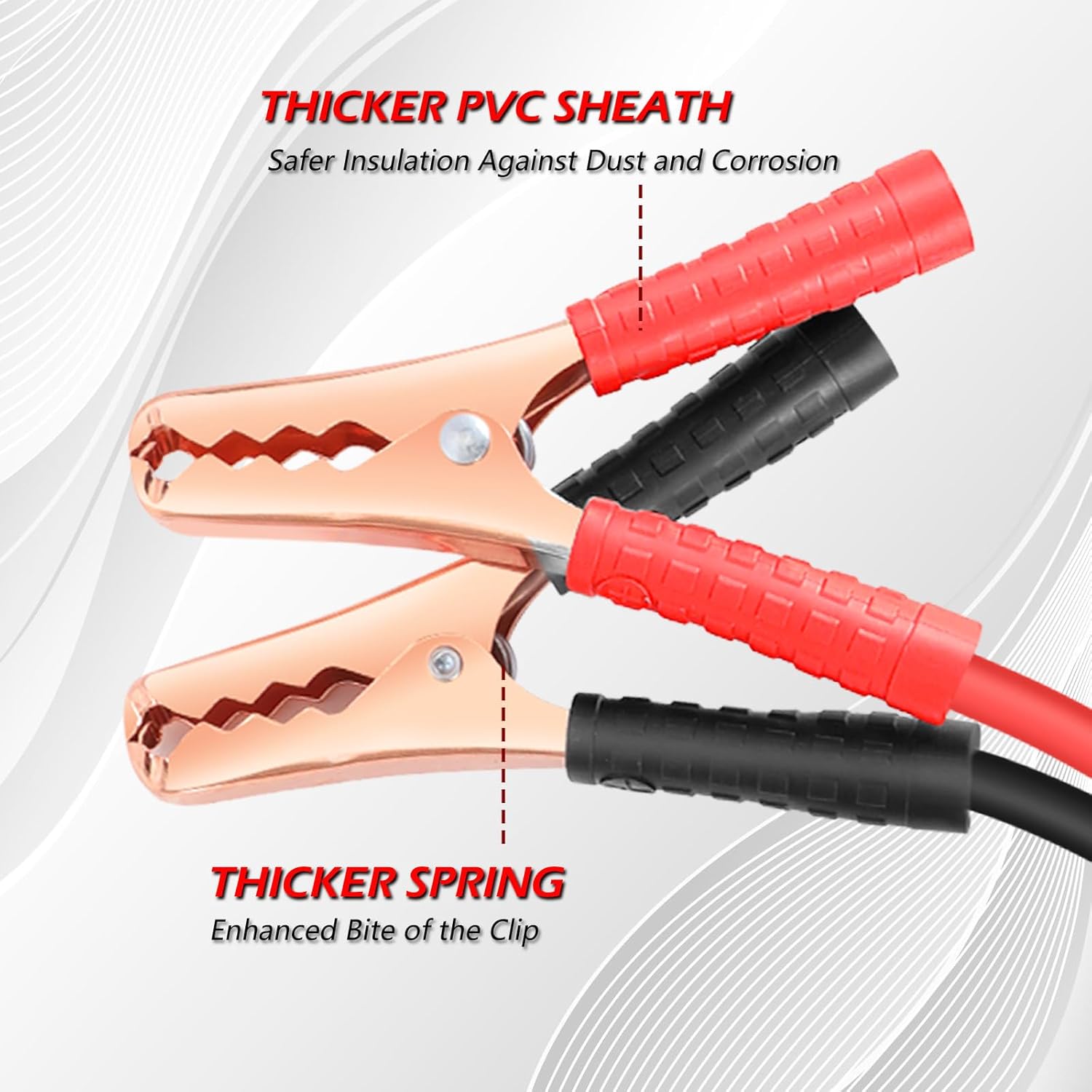 Heavy Duty Booster Cable Clamps with PVC Sheath