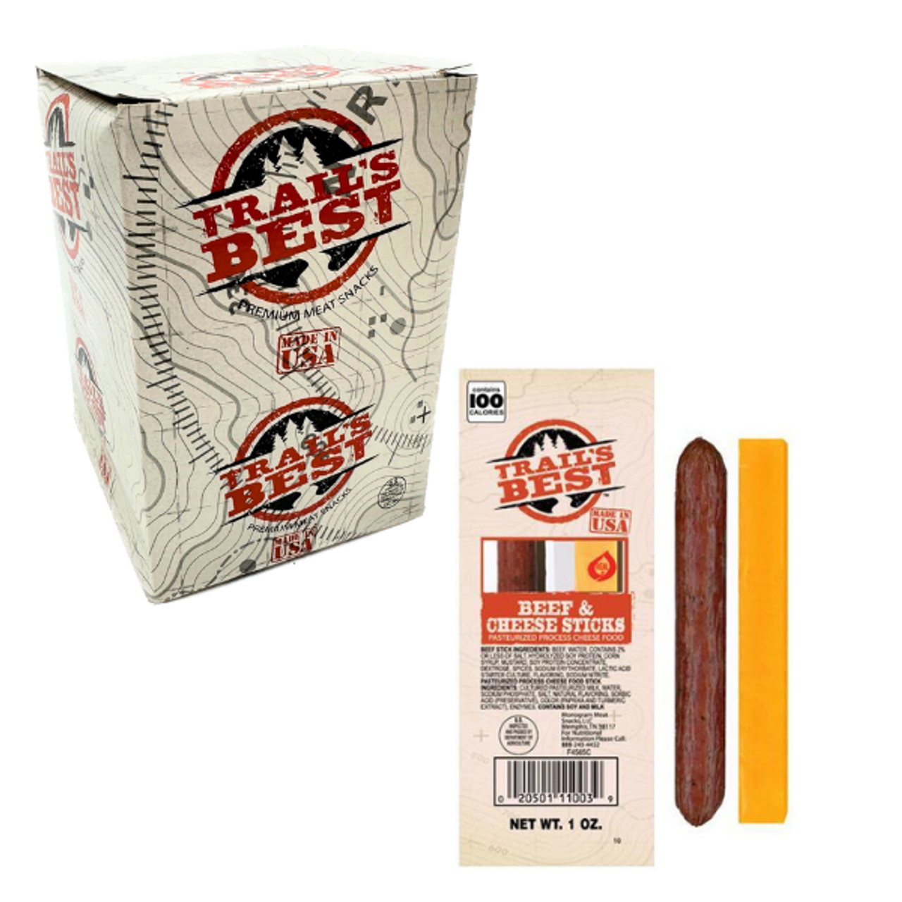 Trail's Best Beef And Cheese Sticks - 1 oz