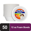 Hefty Everyday Soak Proof Foam Bowls 12oz - 45ct (s32/pt d64/pt ) 12/cs