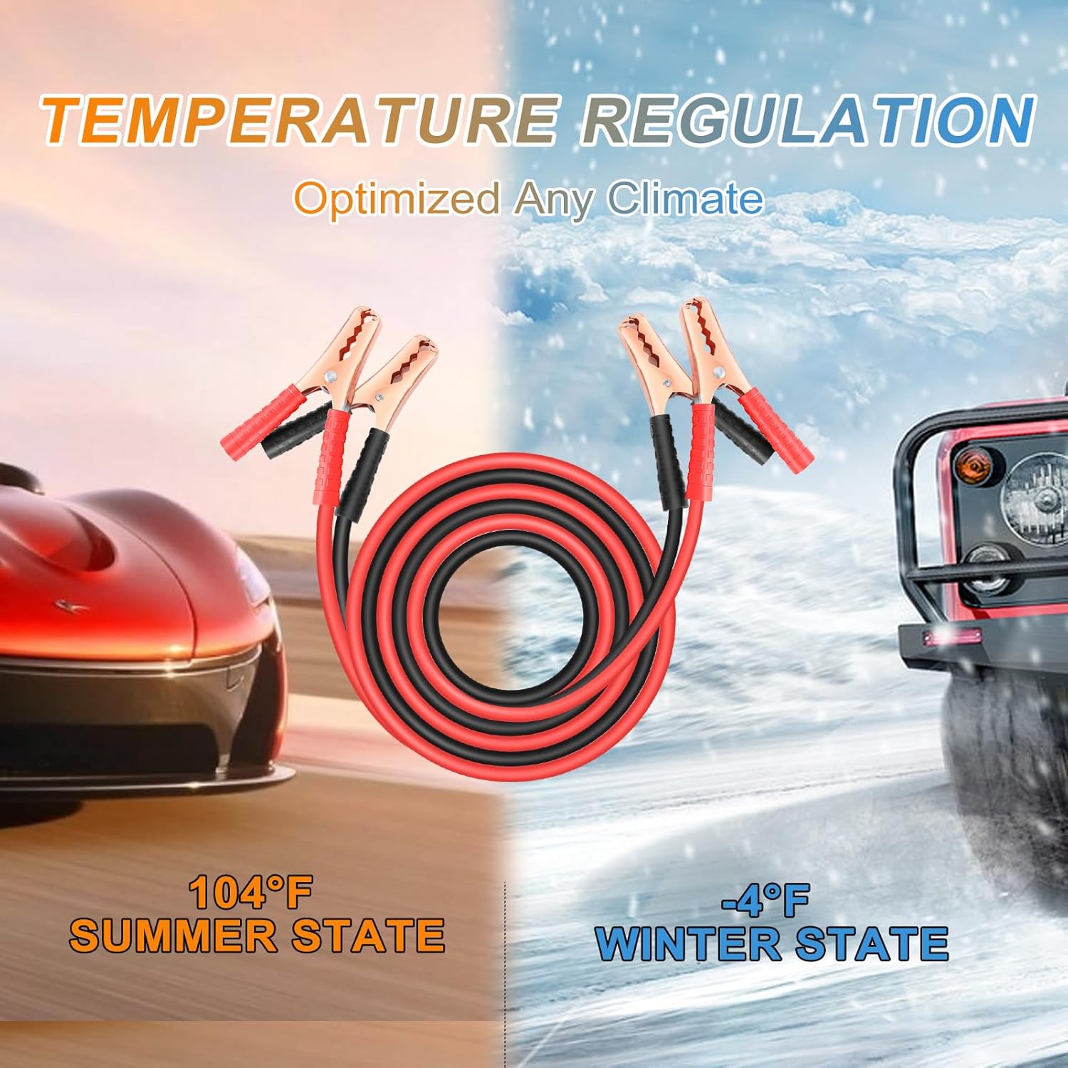 All-Weather 10 Gauge Booster Cables