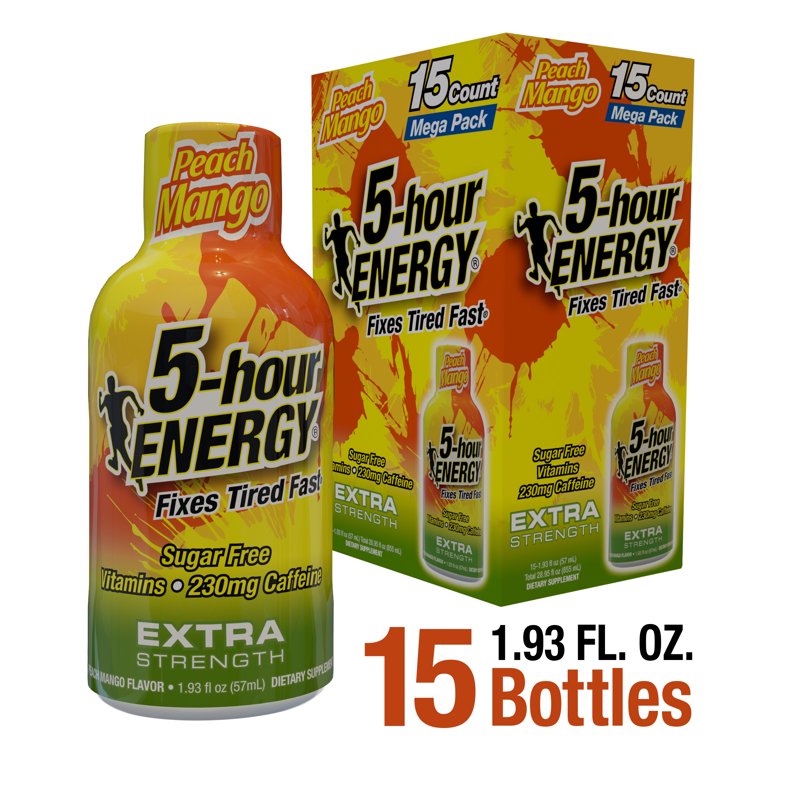 5 Hour Energy Extra Strength Peach Mango - 1.93 fl oz Shot