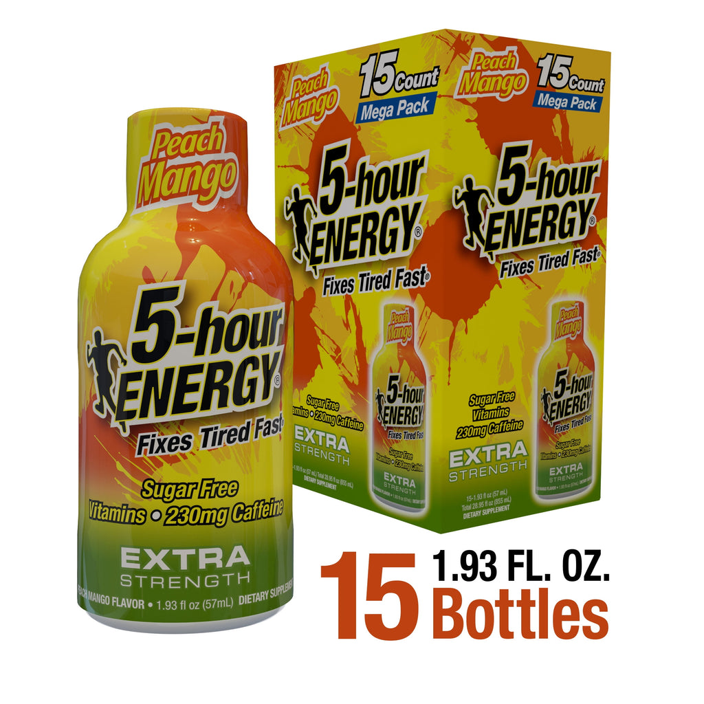 5 Hour Energy Extra Strength Peach Mango - 1.93 fl oz Shot