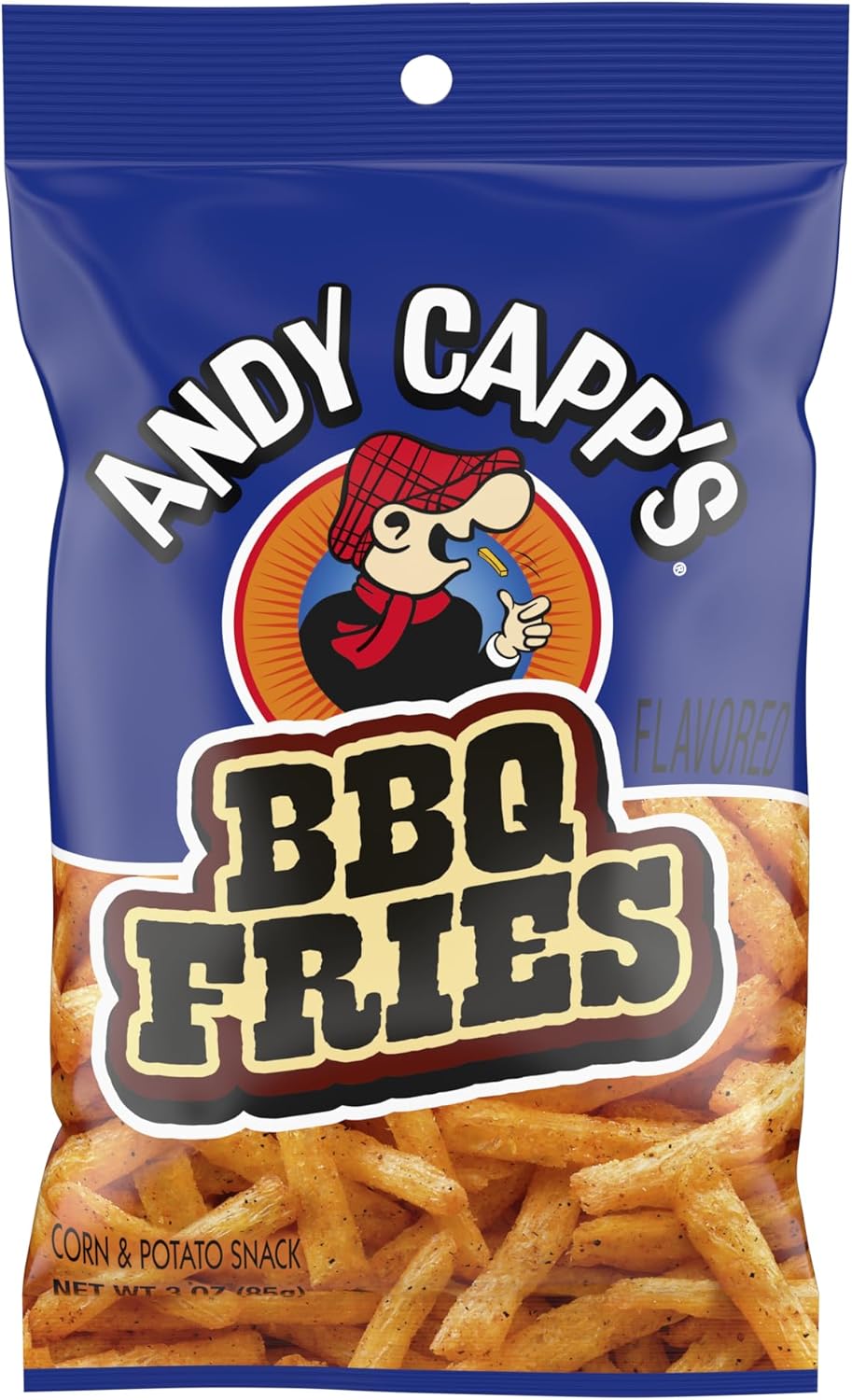 Andy Capp's BBQ Fries Corn & Potato Snacks - 3 oz Bag
