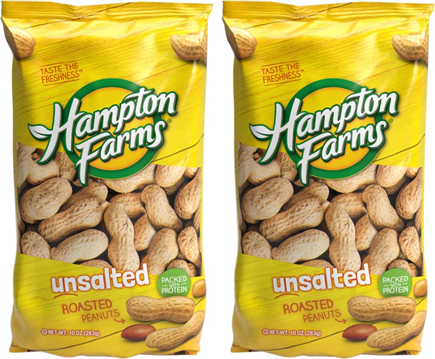 Hampton Farms Unsalted Roasted Peanuts - 10 oz