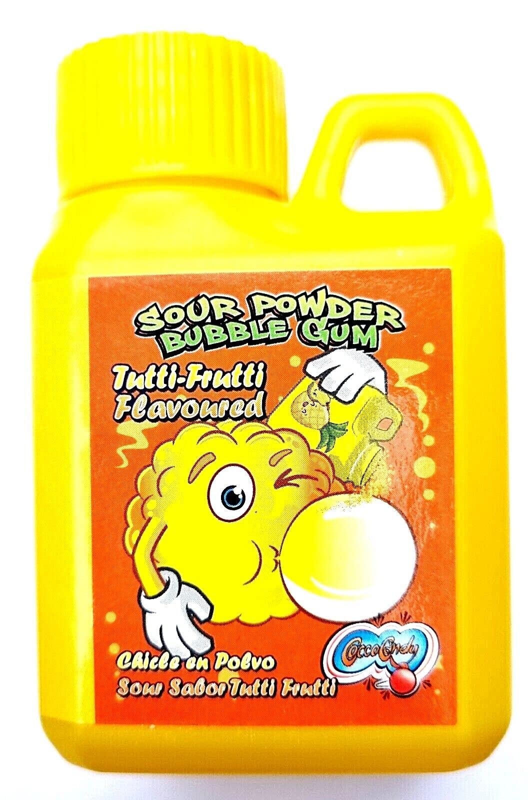 Sour Powder Bubble Gum Tutti-Frutti Flavor - 1.764 oz