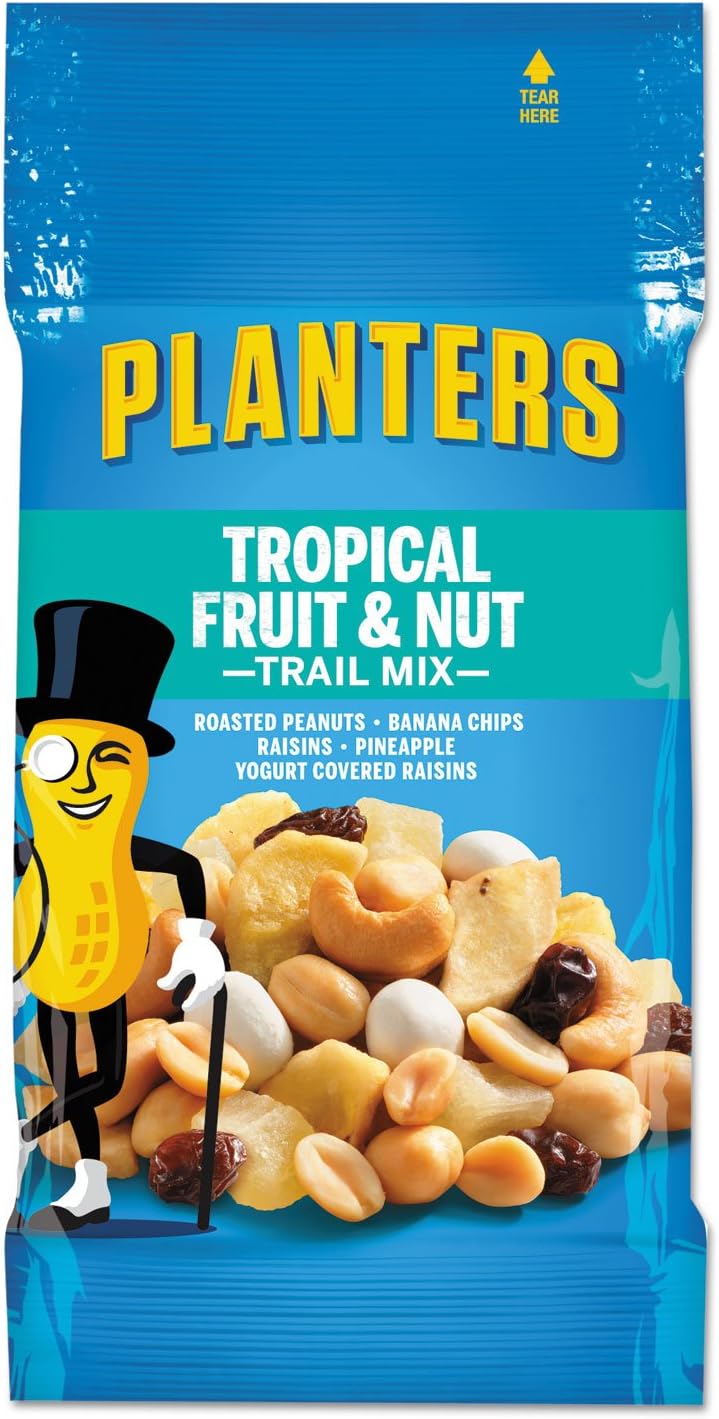 Planters:Fruit & Nut - Peanuts, Raisins, Banana Chips, Cashews, Pineapple, Cranberries