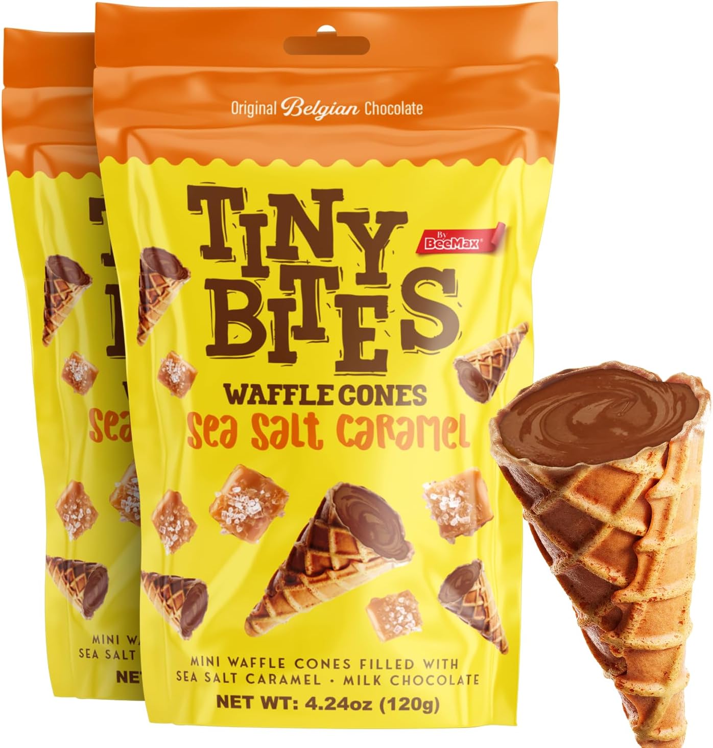 Tiny Bites Waffle Cone Sea Salt Caramel - 4.24 oz