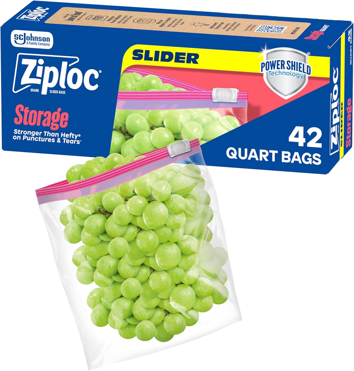 Ziploc Quart Storage Bags with Grip 'n Seal - 20 Count