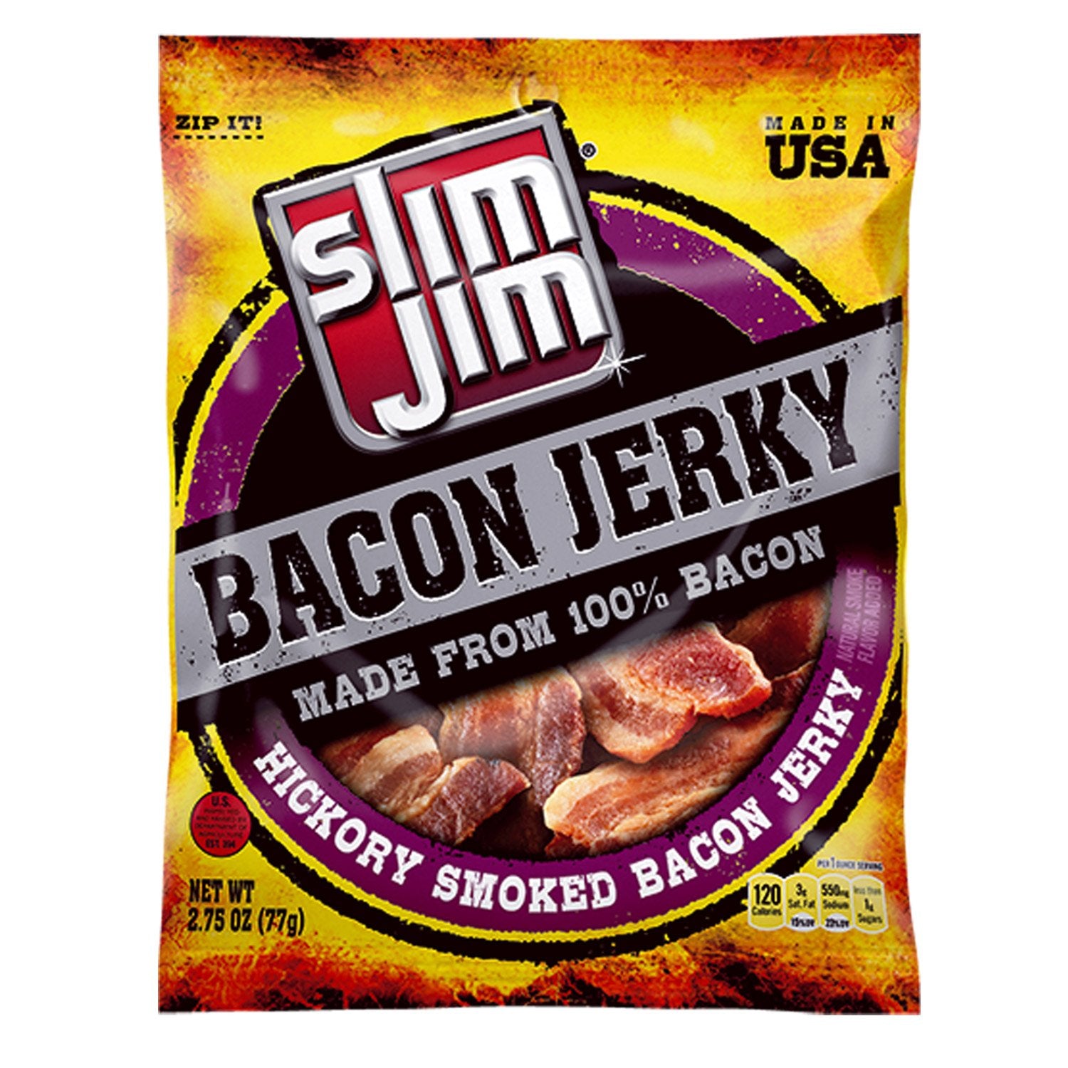 SlimJim Bacon Jerky Hickory Smoked