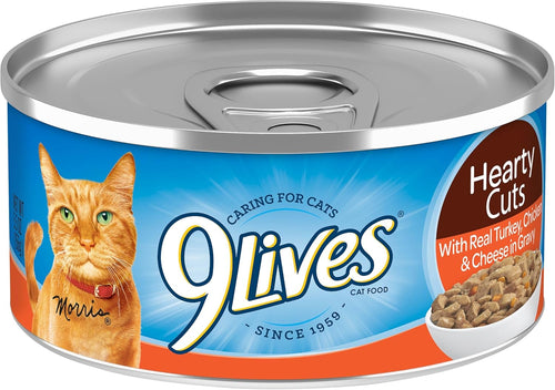 9 Lives Shredded Turkey in Gravy Wet Cat Food - 5.5 oz Can