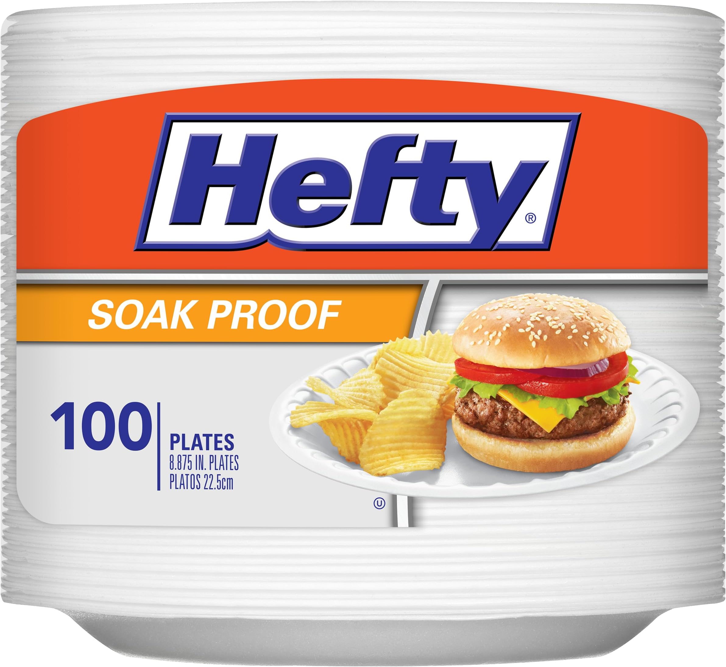 Hefty Soak Proof Disposable 8.875 IN Foam Plates 38ct 80/pt 8/cs