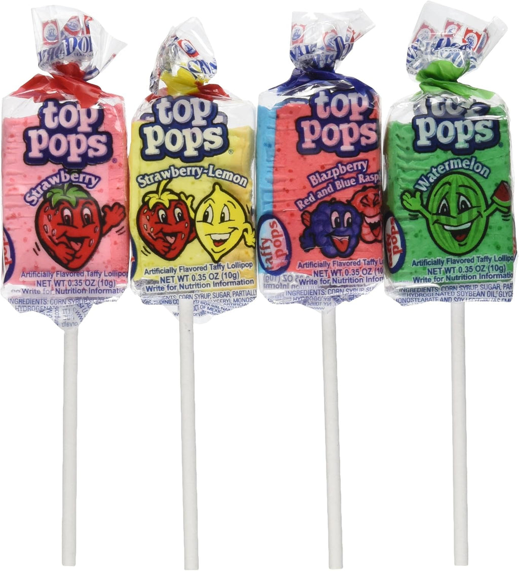 Top Pops Chewy Taffy Candy Pops