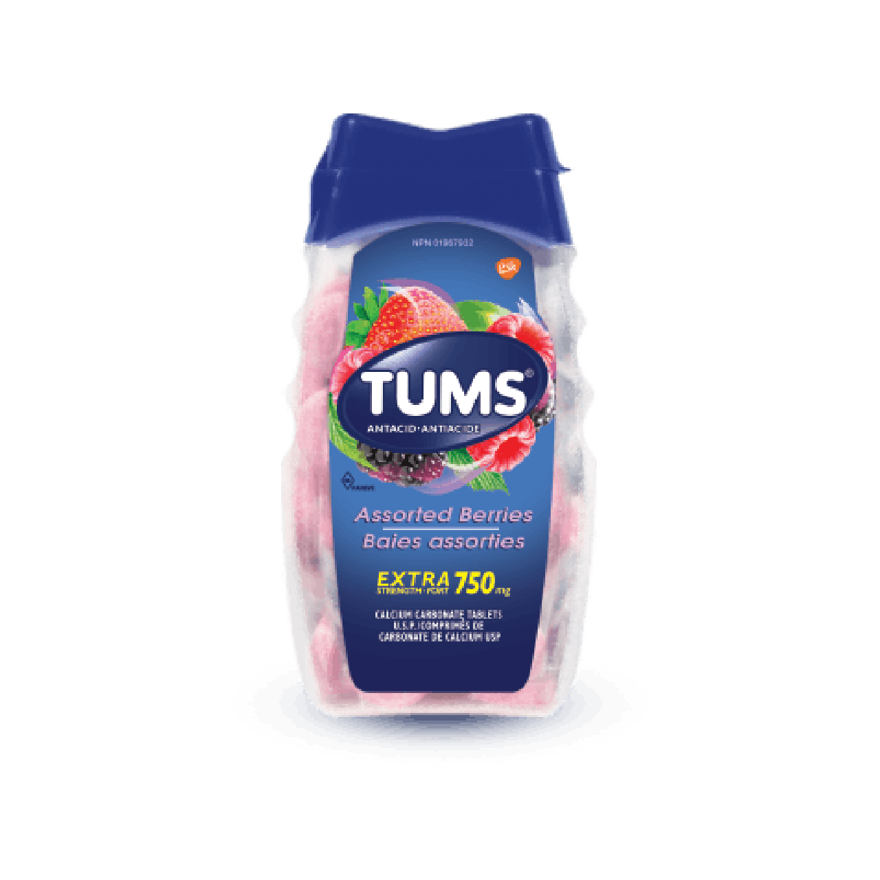 Tums Extra Strength 750 Assorted Berries Tablets