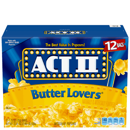 Act II Butter Lovers Microwave Popcorn - 2.75 oz Bag