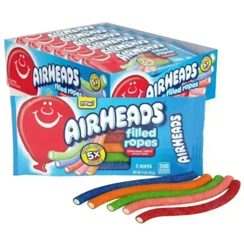 Airheads Filled Ropes Candy - Strawberry with Vanilla Cream - 5 oz