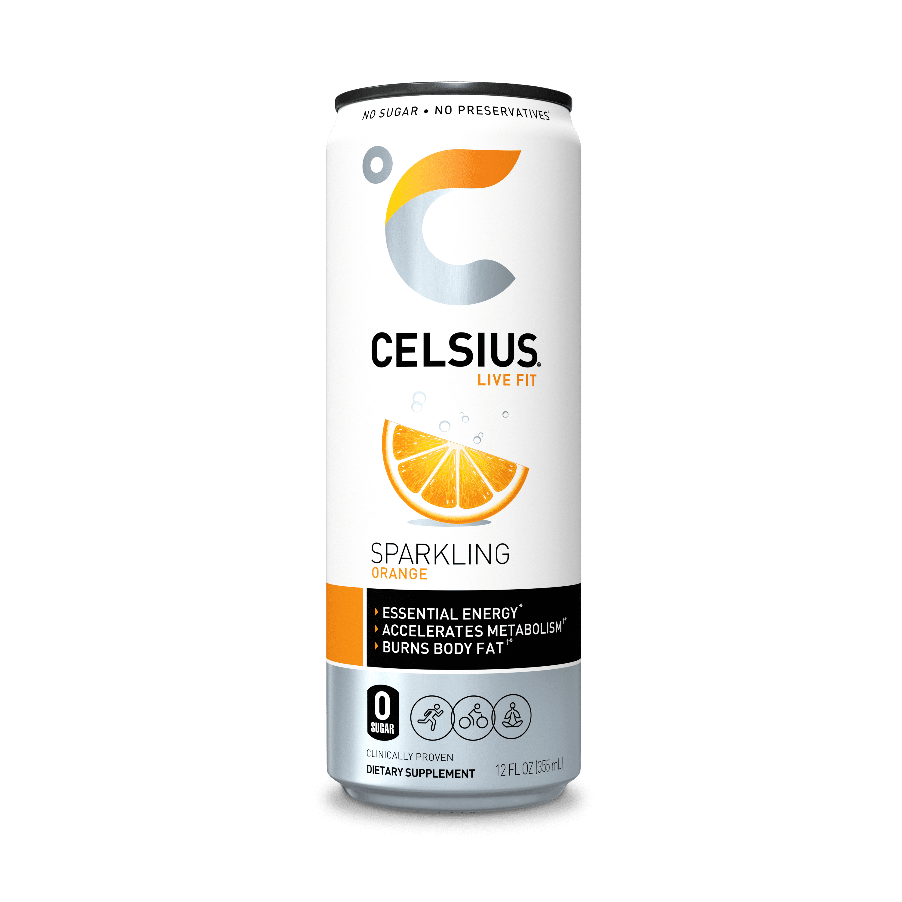 Celsius Sparkling Orange Energy Drink - 12 fl oz Can