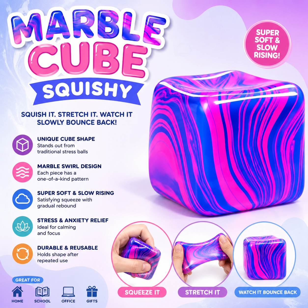 Tie-Dye Squeezy Cube