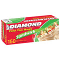 Diamond Sandwich Bags - 150 Count Box