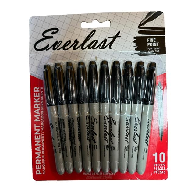 Everlast Fine Point Permanent Markers - 10 Pack