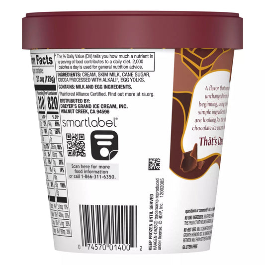 Haagen-Dazs Chocolate Ice Cream - 14oz