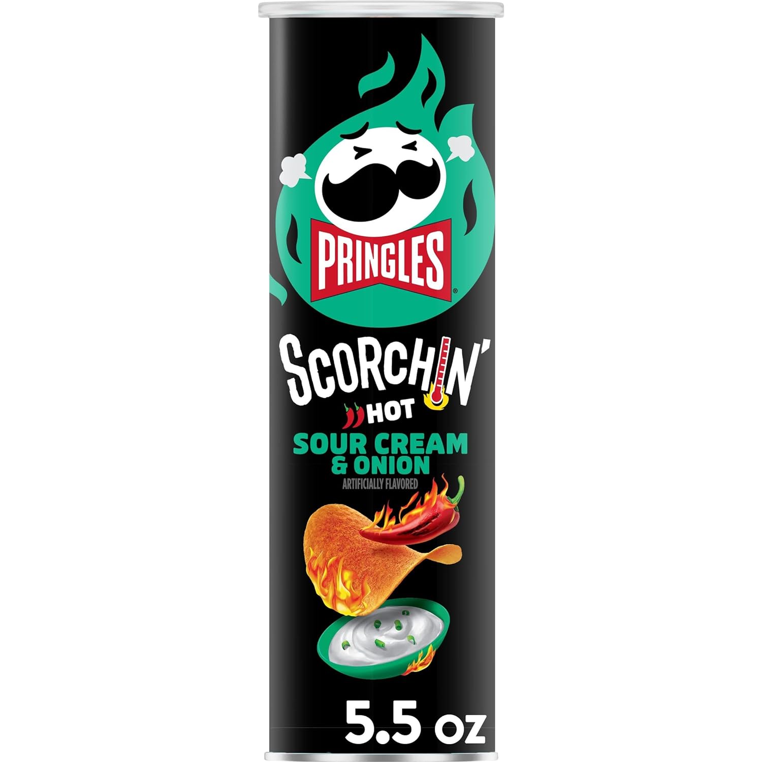 Pringle scorchin hot sour cream