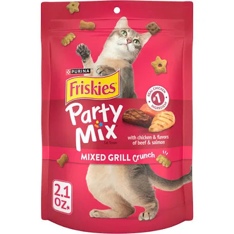 Friskies Treats:Party Mix Mixed Grill Crunch (2.1 ounce)