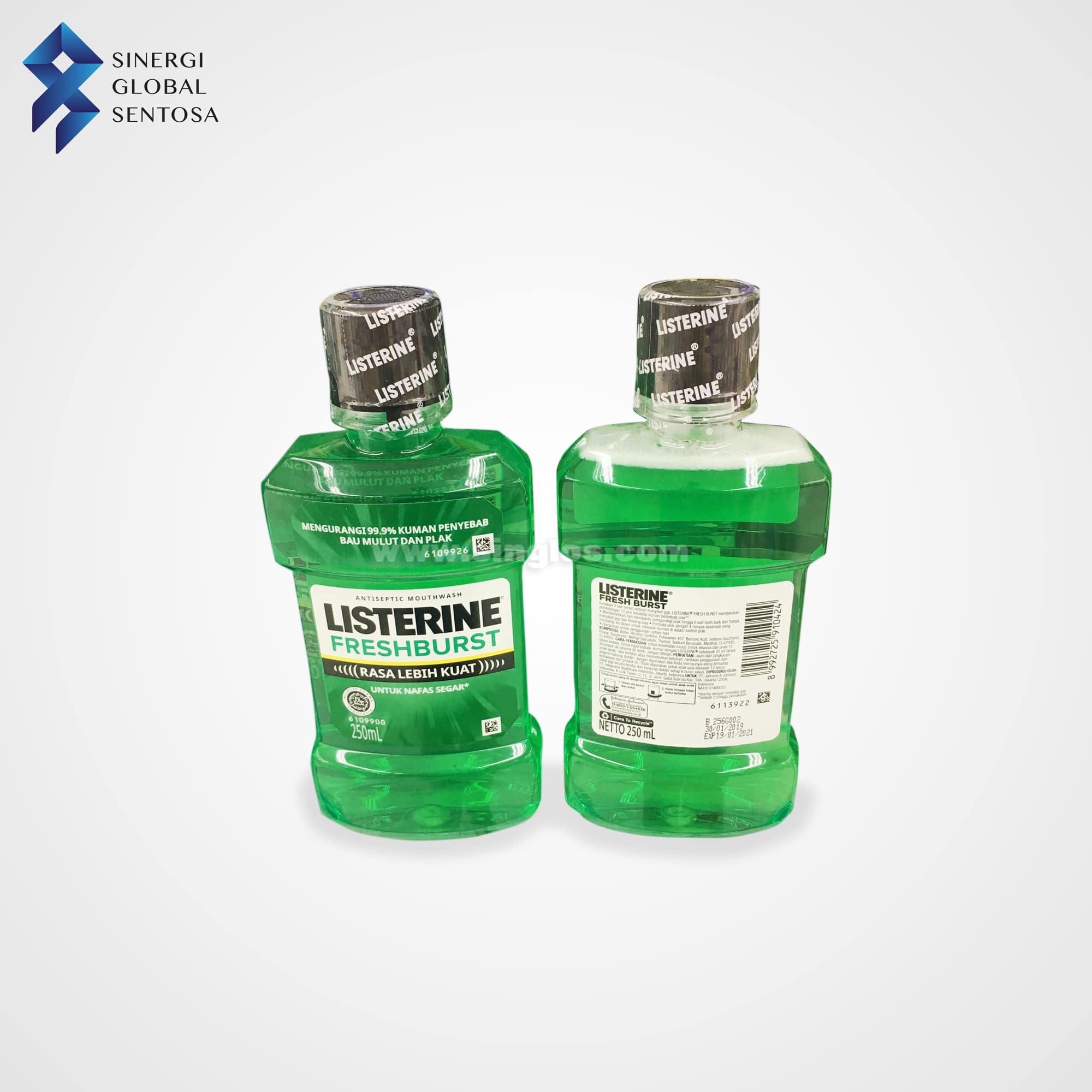 Listerine Fresh Burst Antiseptic Mouthwash - 500ml Bottle
