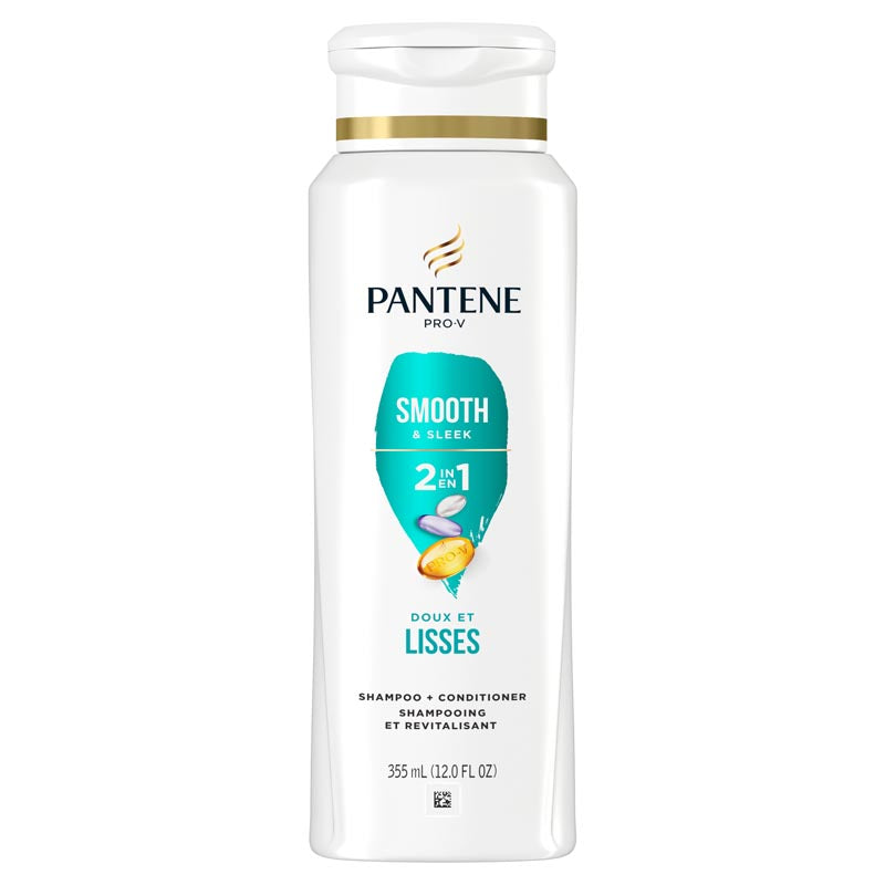 Pantene Pro-V Smooth & Sleek 2-in-1 Shampoo + Conditioner - 12 fl oz
