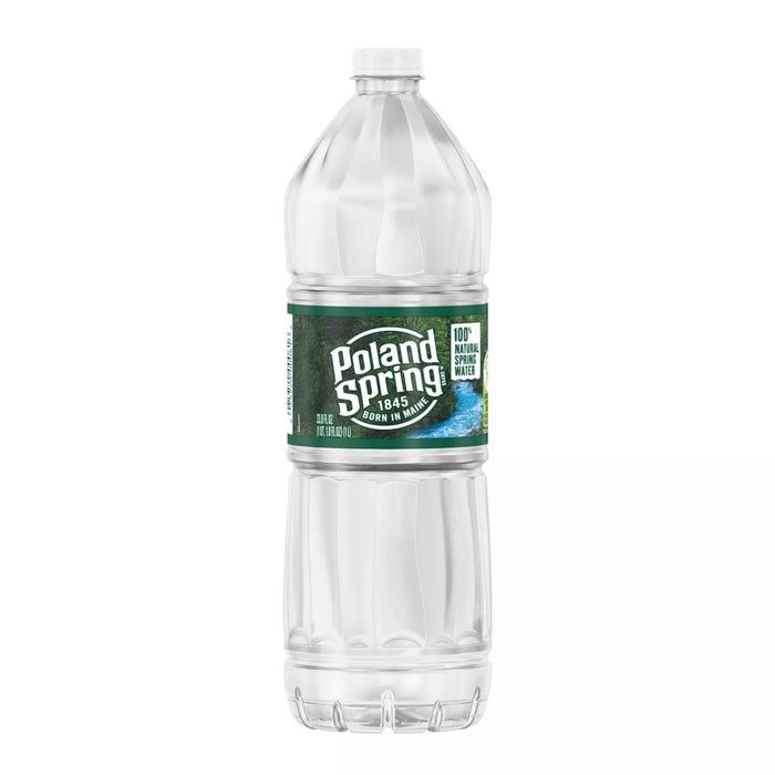 Poland Spring 100% Natural Spring Water - 33.8 fl oz (1 Liter)