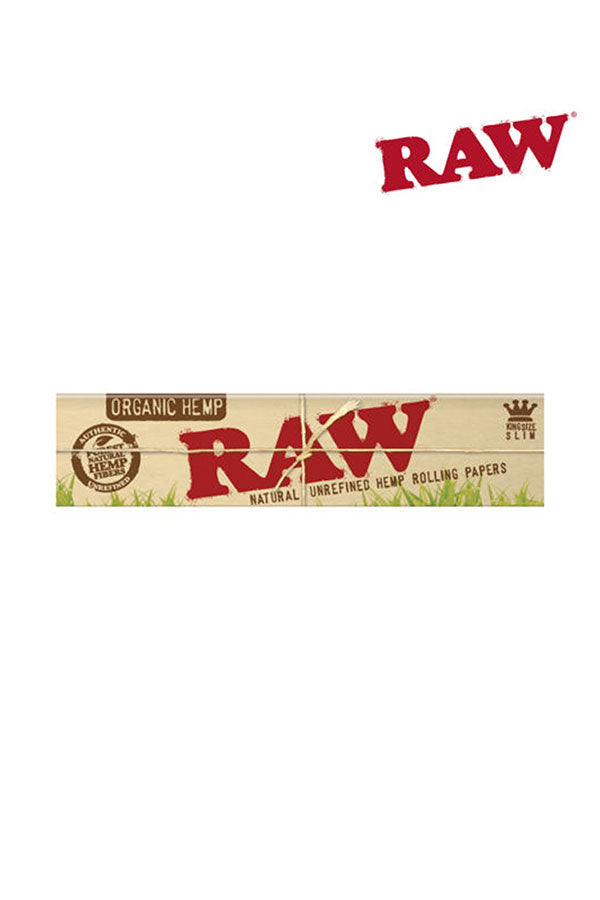 RAW Natural Unrefined Hemp King Size Slim Rolling Papers