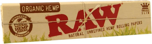 RAW Natural Unrefined Hemp King Size Slim Rolling Papers