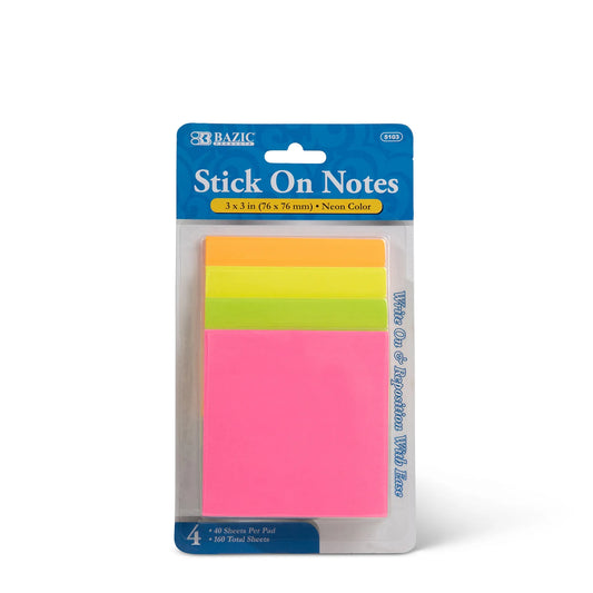 Stick on Notes 4 pack