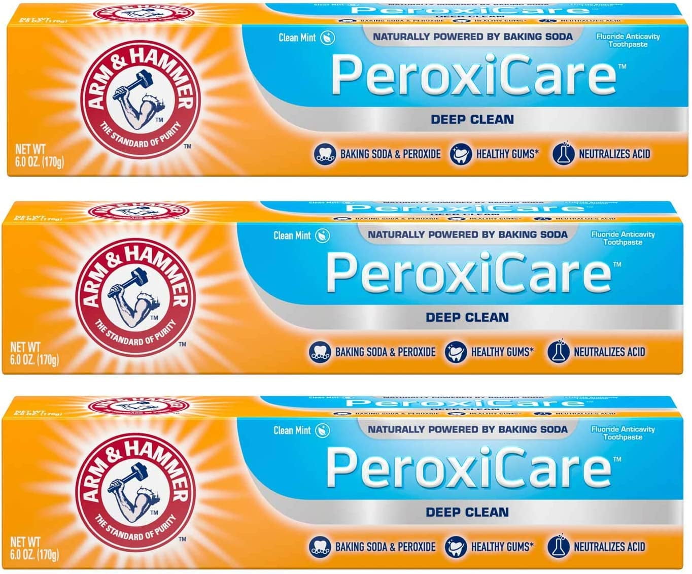 Arm & Hammer PeroxiCare:PeroxiCare Flouride Baking Soda & Peroxide Fresh Mint