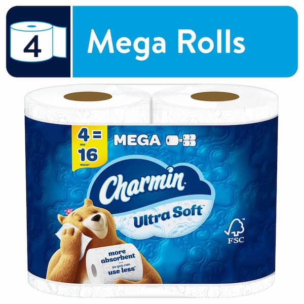 Charmin Ultra Soft Toilet Paper - 4 Mega Rolls