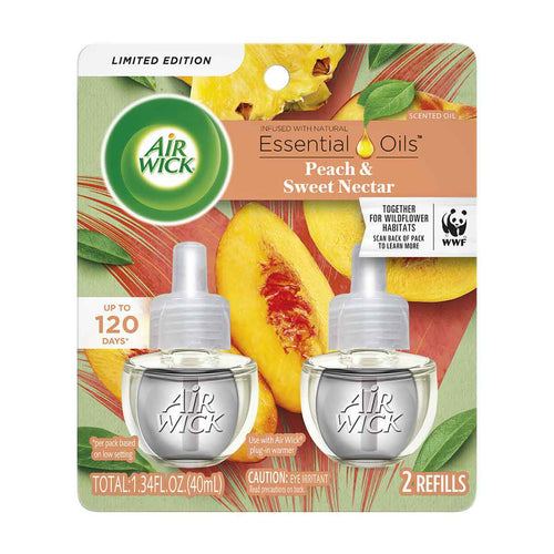 Air Wick Peach & Sweet Nectar Starter Kit - Warmer + 2 Refills