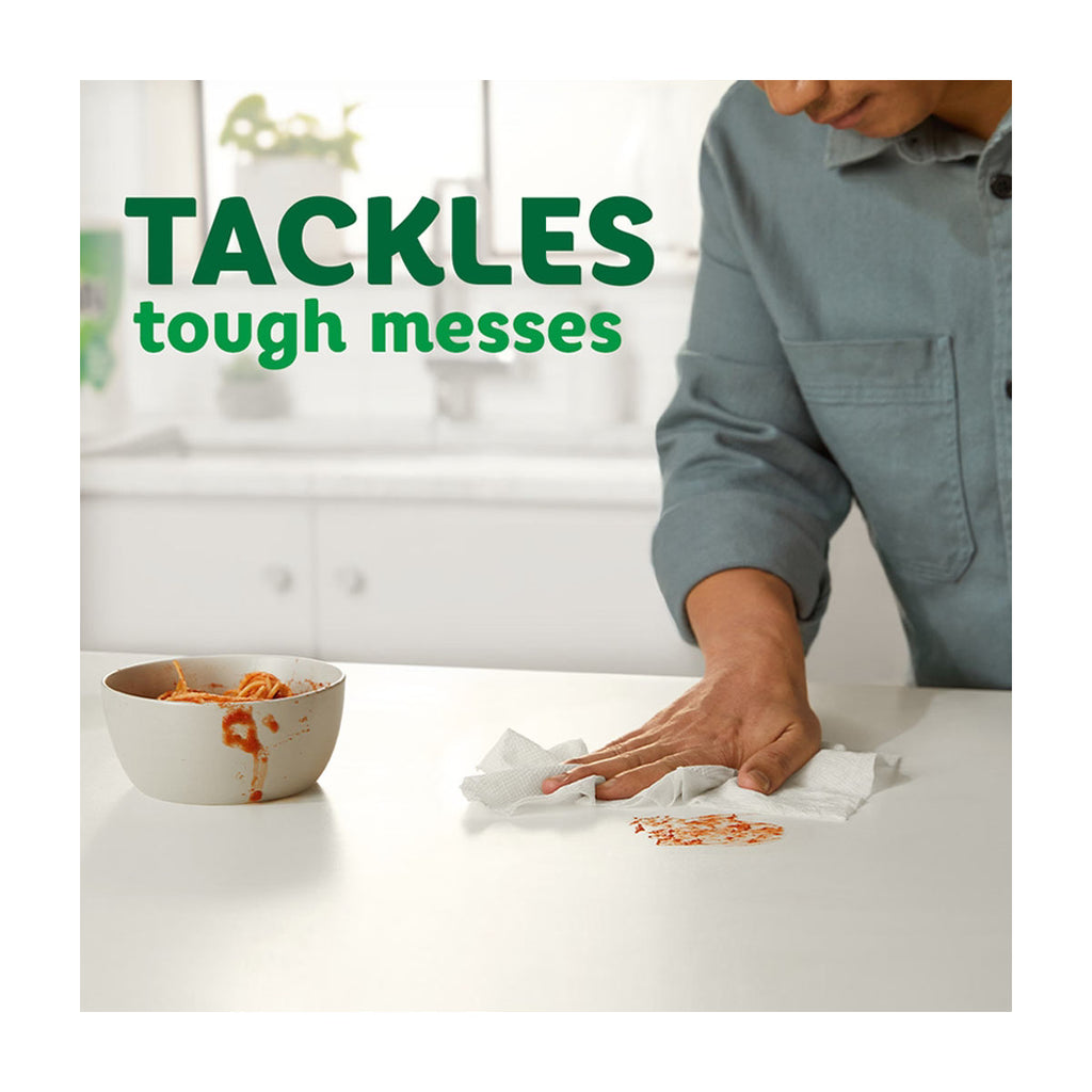 Bounty Quick-Size Paper Towels, White, 6 Double Plus Rolls = 15 Regular Rolls