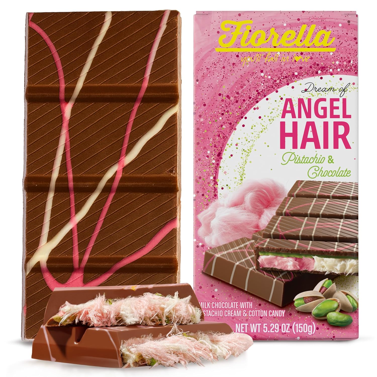 Dubai Angel Hair Chocolate White Cotton Candy - 3.53