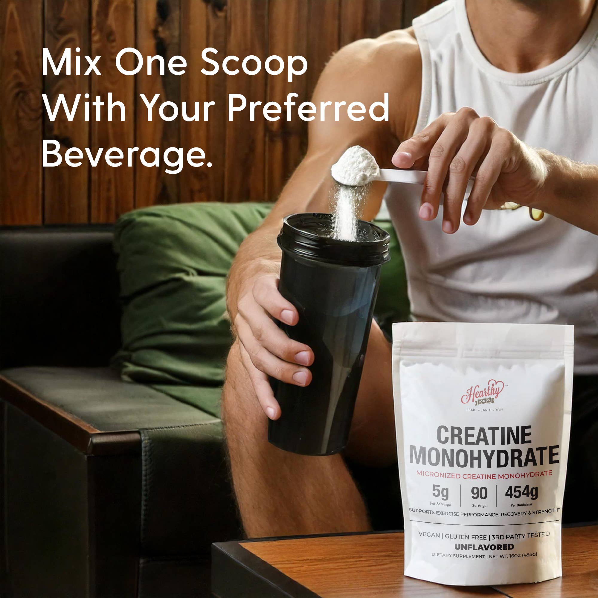 Creatine Monohydrate Powder Unflavored - 17.6 oz (500g)