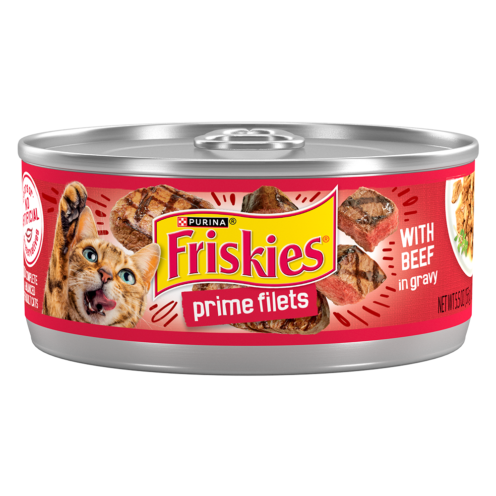 Friskies Prime Filets with Beef in Gravy Single 5.5oz Can