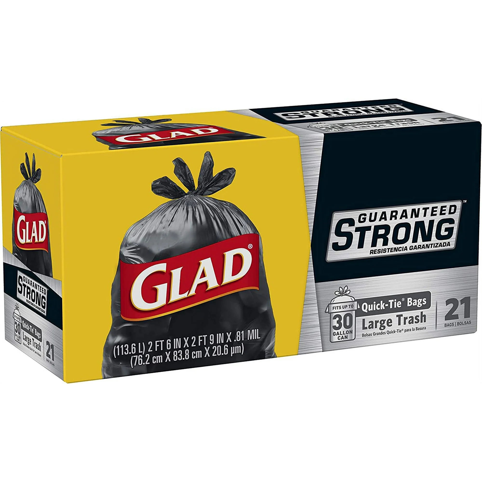 Glad Guaranteed Strong Large Capacity Trash Bags