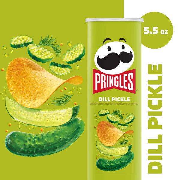 Pringles Dill Pickle Potato Crisps - 5.5 oz Can