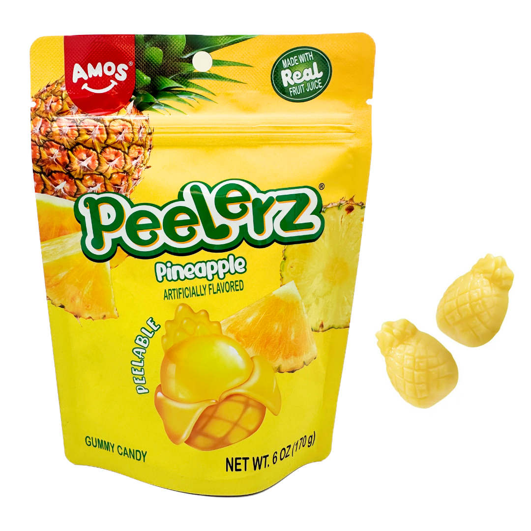 Amos Peelerz Pineapple Gummy Candy - 6 oz